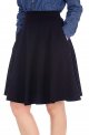 Women's Cotton Blend High Waist Full Flared Circle Skater Knee Length Skirt