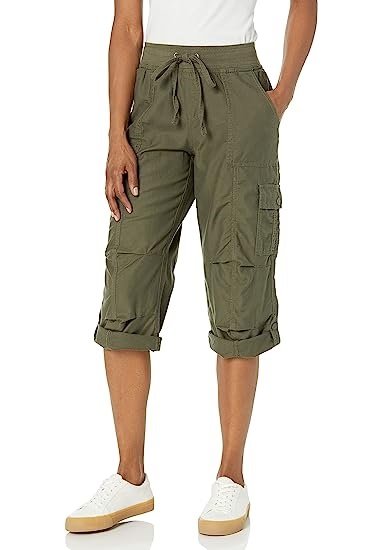 Women's Green Cargo Pants with Pockets
