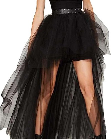 Women's High Low Tutu Skirt Elastic Waist Festival Party Dress